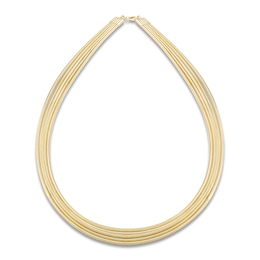 Italia D'Oro Five-Strand Stretch Necklace 14K Yellow Gold 18"