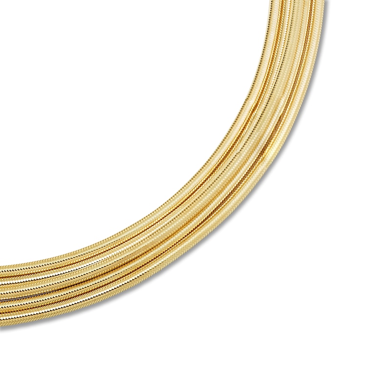 Main Image 2 of Italia D'Oro Five-Strand Stretch Necklace 14K Yellow Gold 18"