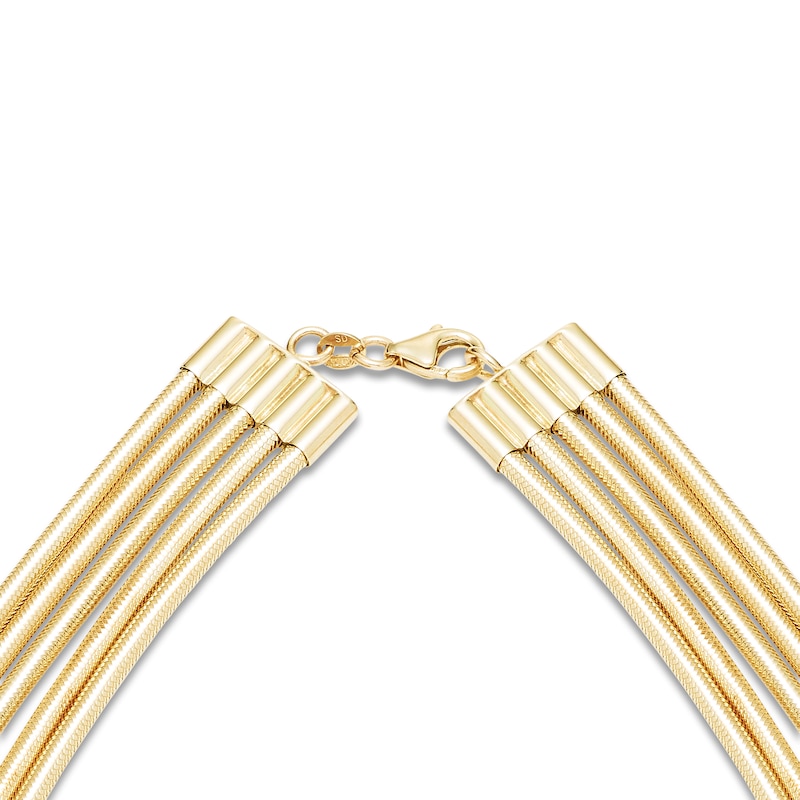 Main Image 3 of Italia D'Oro Five-Strand Stretch Necklace 14K Yellow Gold 18"