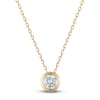 Thumbnail Image 0 of Certified Diamond Bezel-Set Solitaire Necklace 1/4 ct tw 14K Yellow Gold 18" (I1/I)