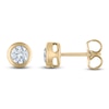 Thumbnail Image 1 of Certified Diamond Bezel-Set Solitaire Stud Earrings 1/2 ct tw 14K Yellow Gold (I1/I)