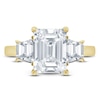 Thumbnail Image 3 of Pnina Tornai Lab-Grown Diamond Emerald & Trapezoid-Cut Three-Stone Engagement Ring 5-1/8 ct tw 14K Yellow Gold