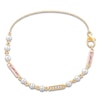 Thumbnail Image 1 of Children's Cultured Pearl, Pink Enamel & Diamond Accent Bracelet 14K Yellow Gold 6"