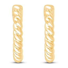Children's Twist Hoop Earrings 14K Yellow Gold 10 x 1.83mm
