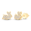 Thumbnail Image 3 of Children's Diamond Bunny Stud Earrings 1/8 ct tw 14K Yellow Gold