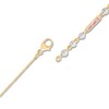 Thumbnail Image 2 of Children's Cultured Pearl, Pink Enamel & Diamond Accent Necklace 14K Yellow Gold 13"