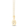 Thumbnail Image 2 of Children's Diamond Paw Print Disc Necklace 1/20 ct tw 14K Yellow Gold 13"