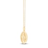 Thumbnail Image 2 of Children's Virgin Mary Oval Medallion Necklace 14K Yellow Gold 13"