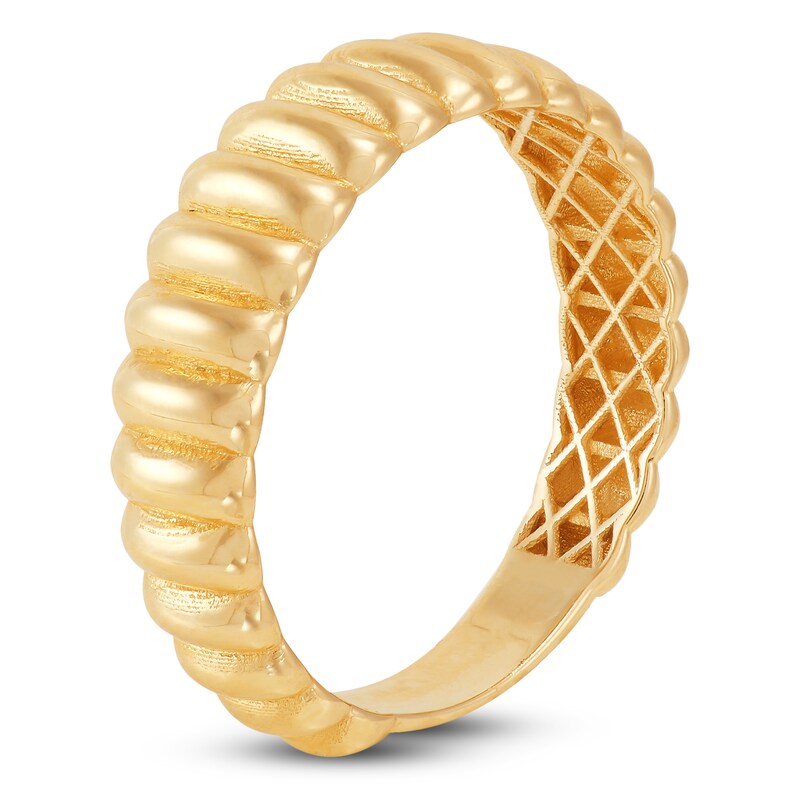 Main Image 2 of Puffed Flounce Ring 10K Yellow Gold 5.8MM