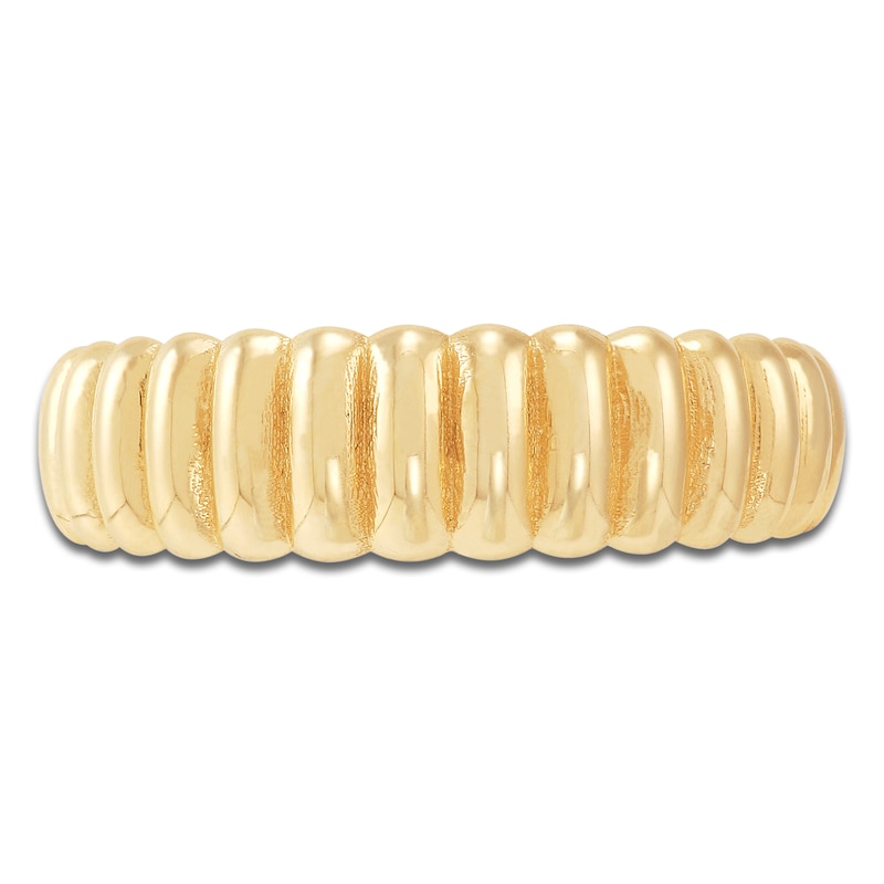 Main Image 3 of Puffed Flounce Ring 10K Yellow Gold 5.8MM