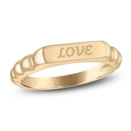 Engravable Stackable Ring 14K Yellow Gold