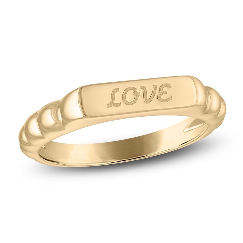 Main Image 1 of Engravable Stackable Ring 14K Yellow Gold