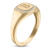 Thumbnail Image 2 of Diamond Engravable Initial Ring 1/10 ct tw 14K Yellow Gold
