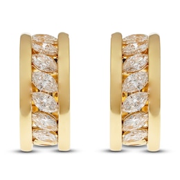 Crivelli Marquise-Cut Diamond Hoop Earrings 2 ct tw 18K Yellow Gold