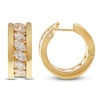 Thumbnail Image 3 of Crivelli Marquise-Cut Diamond Hoop Earrings 2 ct tw 18K Yellow Gold