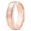 Thumbnail Image 2 of Men's Brushed Center Milgrain Wedding Band 14K Rose Gold 6.9mm