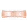 Thumbnail Image 3 of Men's Brushed Center Milgrain Wedding Band 14K Rose Gold 6.9mm