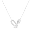 Thumbnail Image 1 of Pear-Shaped Lab-Grown Diamond Link Necklace 1-1/2 ct tw 14K White Gold 18"