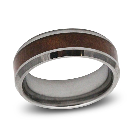 Rare Bond Men's Burlwood Sleeve Wedding Band Tungsten Carbide 8mm
