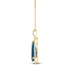 Thumbnail Image 2 of Le Vian Silhouette Elongated Pear-Shaped Natural Blue Topaz Necklace 1/3 ct tw Diamonds 14K Honey Gold 19"