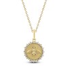 Thumbnail Image 1 of Diamond Bee Medallion Necklace 1/4 ct tw 10K Yellow Gold 18"