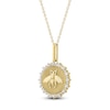 Thumbnail Image 2 of Diamond Bee Medallion Necklace 1/4 ct tw 10K Yellow Gold 18"