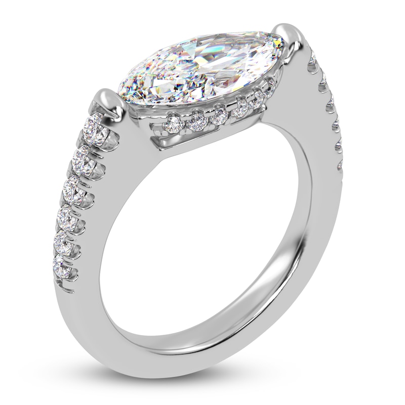 Main Image 2 of Marquise-Cut Created By Jared Studio Lab-Grown Diamond Engagement Ring 2-1/3 ct tw 14K White Gold