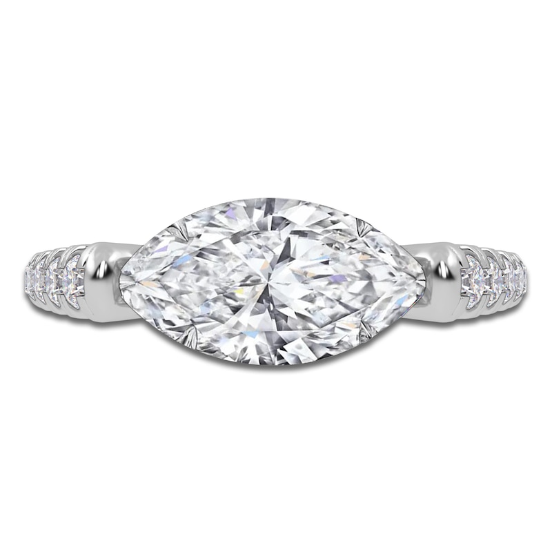Main Image 3 of Marquise-Cut Created By Jared Studio Lab-Grown Diamond Engagement Ring 2-1/3 ct tw 14K White Gold