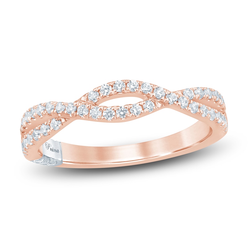 Main Image 1 of Pnina Tornai Diamond Split Twist Wedding Band 1/3 ct tw 14K Rose Gold