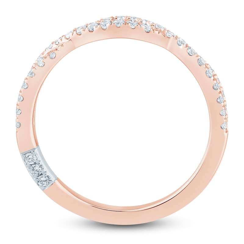 Main Image 4 of Pnina Tornai Diamond Split Twist Wedding Band 1/3 ct tw 14K Rose Gold