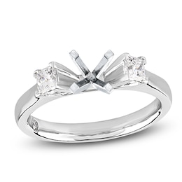 Storied Diamond Desert Sands of Eternity Princess-Cut Engagement Ring Setting 3/8 ct tw Platinum
