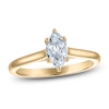 Thumbnail Image 1 of Marquise-Cut Lab-Grown Diamond Solitaire Plus Engagement Ring 7/8 ct tw 18K Yellow Gold (VS2/F)