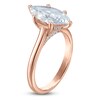 Thumbnail Image 2 of Marquise-Cut Lab-Grown Diamond Solitaire Plus Engagement Ring 2-5/8 ct tw 18K Rose Gold (VS2/F)