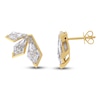 Thumbnail Image 2 of J'Lure Kite Step-Cut Lab-Grown Diamond Three-Stone Earrings 2-7/8 ct tw 14K Yellow Gold
