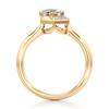 Thumbnail Image 2 of J'Lure Hexagon Step-Cut Lab-Created Diamond Half-Halo Engagement Ring 1 ct tw 18K Yellow Gold