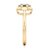 Thumbnail Image 3 of J'Lure Hexagon Step-Cut Lab-Created Diamond Half-Halo Engagement Ring 1 ct tw 18K Yellow Gold