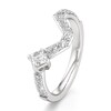 Thumbnail Image 4 of J'Lure Square-Emerald Step-Cut Lab-Created Diamond Contour Wedding Band 3/4 ct tw 18K White Gold