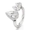 Thumbnail Image 4 of J'Lure Pear Step-Cut Lab-Grown Diamond Engagement Ring 3-5/8 ct tw 18K White Gold