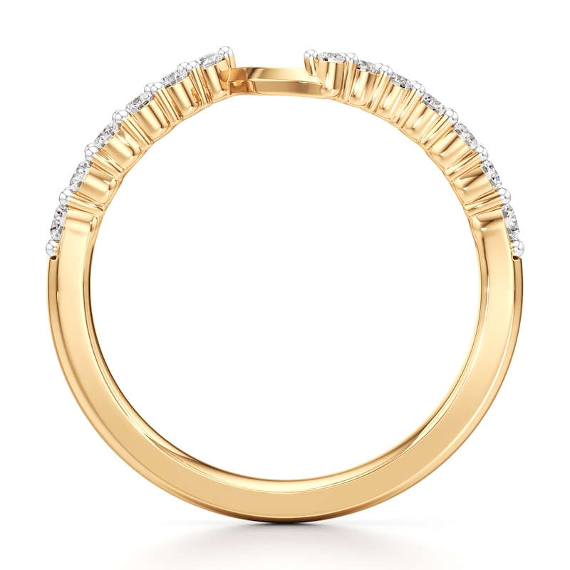 Main Image 2 of J'Lure Lab-Grown Diamond Contour Wedding Band 1/3 ct tw 18K Yellow Gold