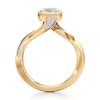 Thumbnail Image 2 of J'Lure Radiant Brilliant-Cut Lab-Grown Diamond Bypass Engagement Ring 3-1/4 ct tw 18K Yellow Gold