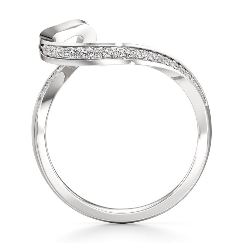 Main Image 2 of J'Lure Lab-Grown Diamond Contour Wedding Band 1/6 ct tw 18K White Gold