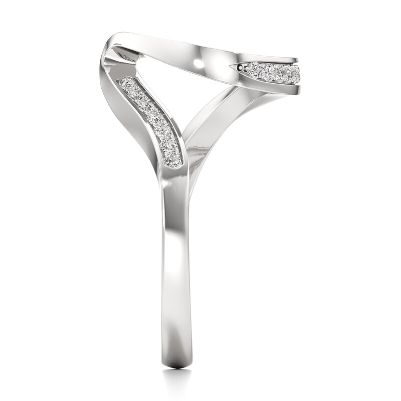 Main Image 3 of J'Lure Lab-Grown Diamond Contour Wedding Band 1/6 ct tw 18K White Gold