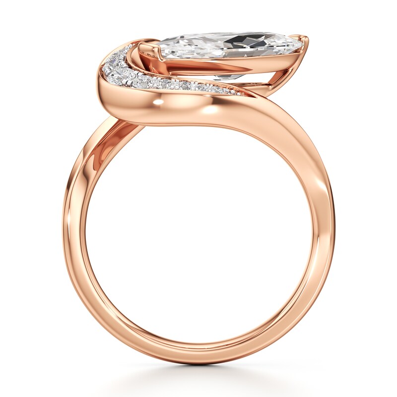 Main Image 2 of J'Lure Moval Old-Cut Lab-Grown Diamond Engagement Ring 2 ct tw 18K Rose Gold