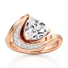 Thumbnail Image 1 of J'Lure Trillion Curved Brilliant-Cut Lab-Grown Diamond Engagement Ring 3 ct tw 18K Rose Gold