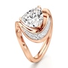 Thumbnail Image 4 of J'Lure Trillion Curved Brilliant-Cut Lab-Grown Diamond Engagement Ring 3 ct tw 18K Rose Gold