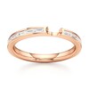 Thumbnail Image 1 of J'Lure Baguette-Cut Lab-Grown Diamond Contour Wedding Band 3/8 ct tw 18K Rose Gold