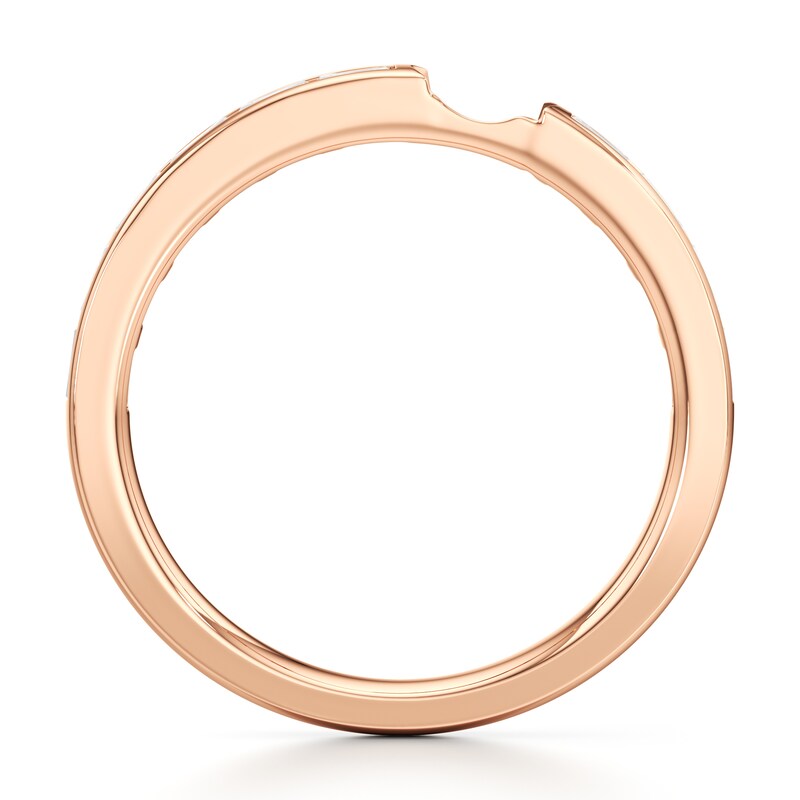 Main Image 2 of J'Lure Baguette-Cut Lab-Grown Diamond Contour Wedding Band 3/8 ct tw 18K Rose Gold