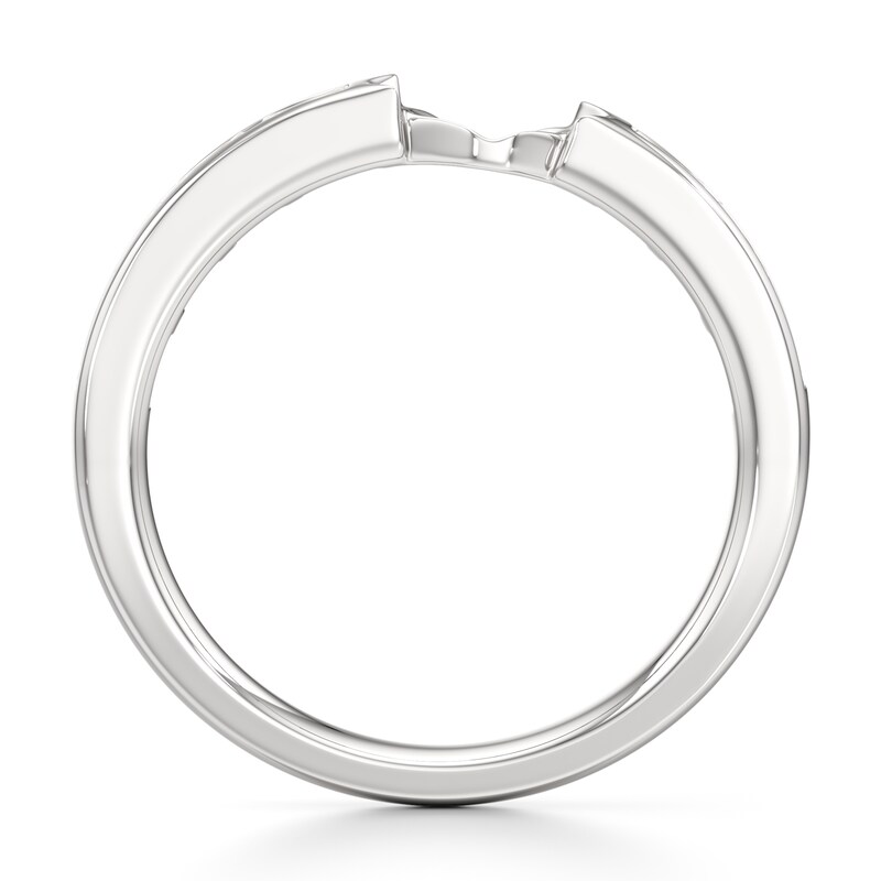 Main Image 2 of J'Lure Baguette-Cut Lab-Created Diamond Contour Wedding Band 1/3 ct tw 18K White Gold