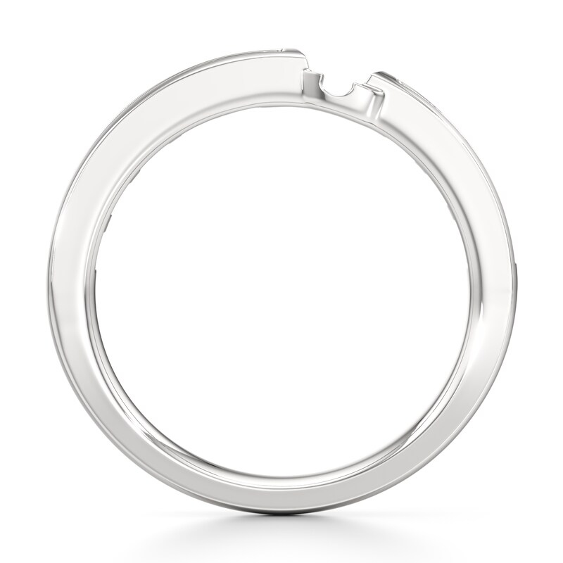 Main Image 2 of J'Lure Baguette-Cut Lab-Grown Diamond Contour Wedding Band 1/3 ct tw 18K White Gold