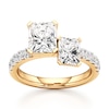 Thumbnail Image 1 of J'Lure Radiant Brilliant-Cut Two-Stone Lab-Created Diamond Engagement Ring 3-3/8 ct tw 18K Yellow Gold